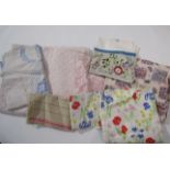 A quantity of mainly Laura Ashley fabric remnants and a piece of Indian cotton fabric etc