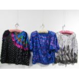 Three early 1980's heavily sequined tops,