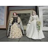 A Royal Worcester Queen Elizabeth I figure together with a Coalport Diana figure (2)