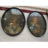 Two Victorian oval Pears prints including Bubbles, framed and glazed,