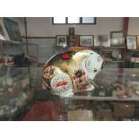 A Royal Crown Derby Imari bear paperweight