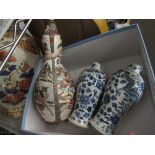 Three boxes of mixed ceramics including Oriental