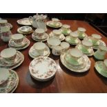 A quantity of mixed tea wares and ceramics including Minton