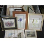 A quantity of pictures and prints including street scenes,