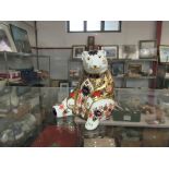 A Royal Crown Derby Imari seated bear paperweight
