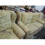A Multiyork three piece suite (two seater and pair of chairs) with loose covers