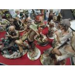 Eleven Capodimonte figures