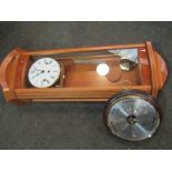 A Hermle drop dial wall clock,