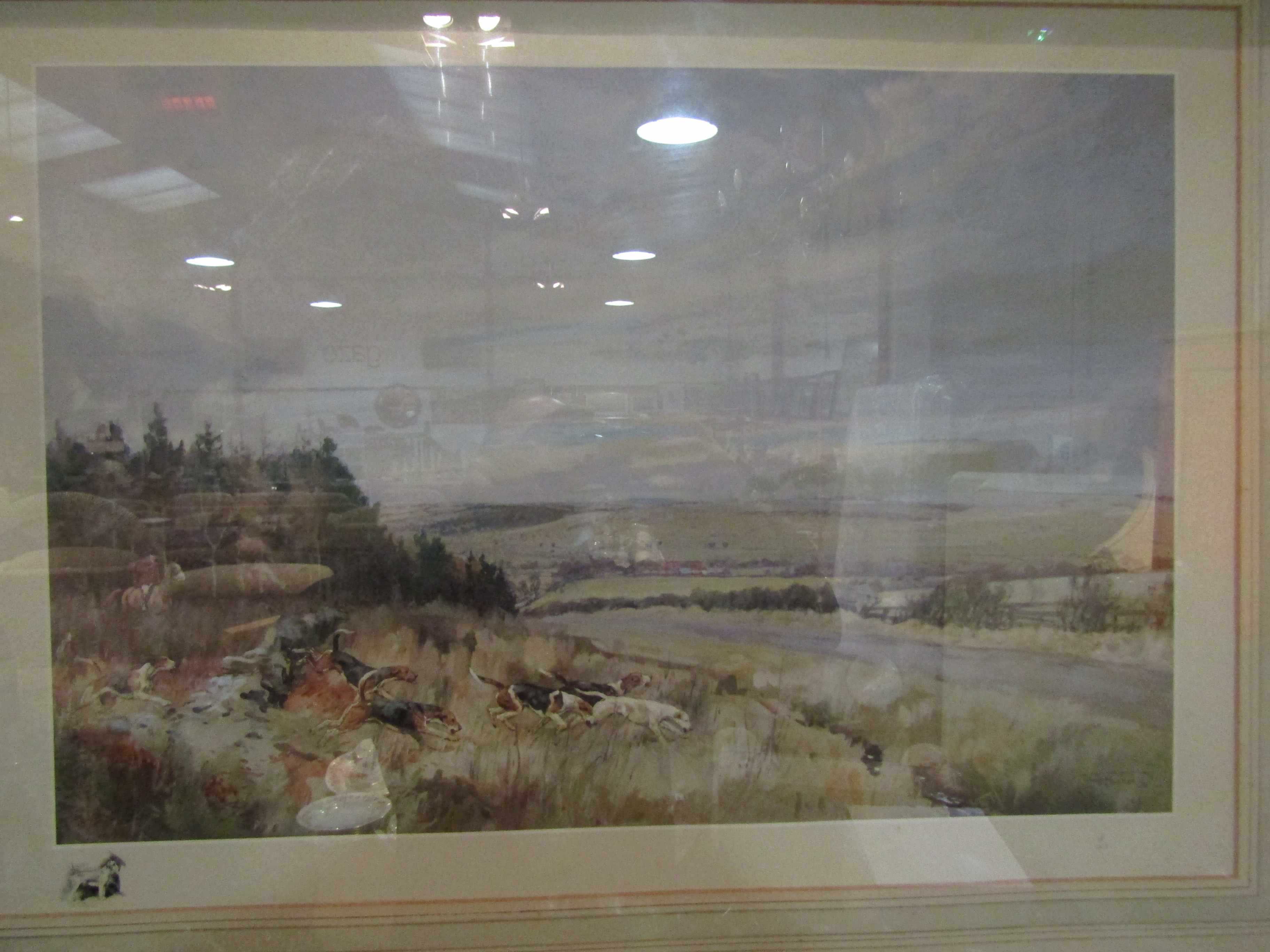 A pair of Edwards lithographs depicting hunting scenes, 36x 49cm, - Image 2 of 3