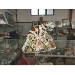 A Royal Crown Derby Imari Bengal Tiger cub paperweight