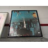 A framed and glazed poster print of New York.