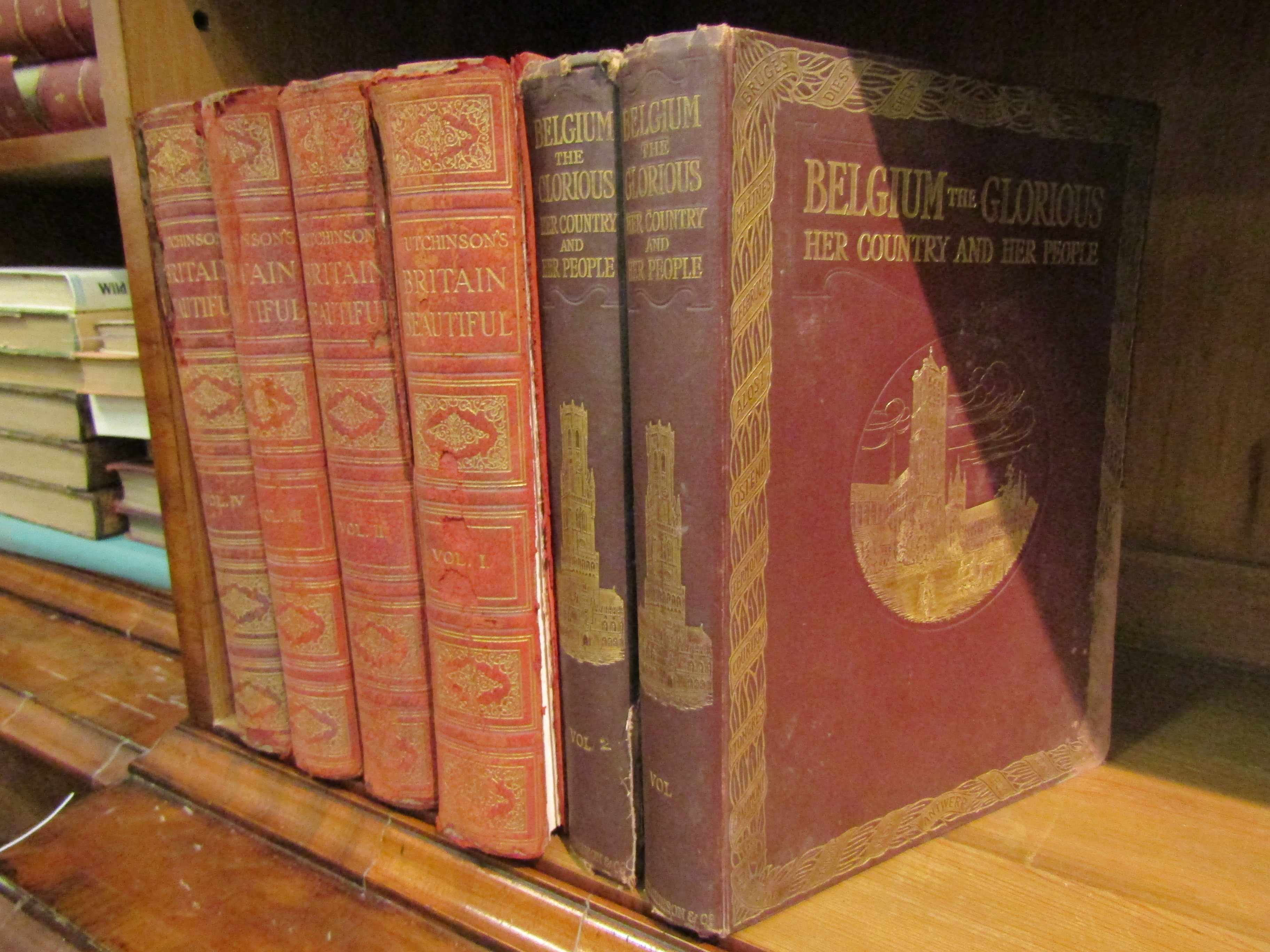 'Hutchinson's Beautiful Britain', 4 volumes, plus 'Belgium The Glorious,