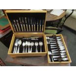 A 12 place canteen of silver plated cutlery (not a full set)