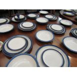 A quantity of Denby blue and white table wares