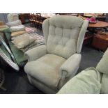 A modern electric reclining armchair,