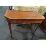 A 19th Century flame mahogany card table,