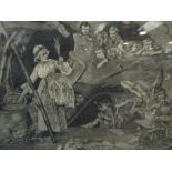 An Ellen Corolly etching/engraving depicting lady with children,