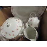 A box containing mainly Princess Staffordshire table ware,