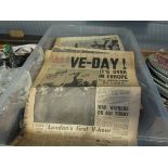 A quantity of newspapers including WWII