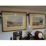 A pair of Edwards lithographs depicting hunting scenes, 36x 49cm,