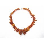 An amber necklace