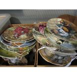 Two small boxes of collector's plates