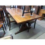 A mahogany refectory table 88cm x 201cm