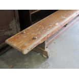 A school gym bench 336cm w