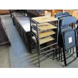 A set of four laboratory stools