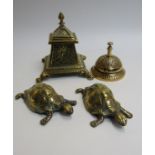 A brass shop bell,