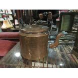 A Victorian style heavy copper kettle