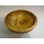 A burr wood turned bowl,