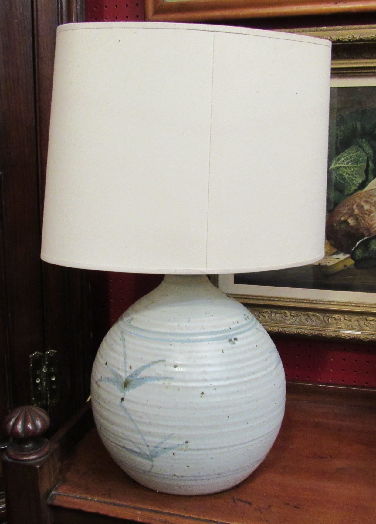 A studio pottery lamp base by Aller Pottery probably by Brian Newman,