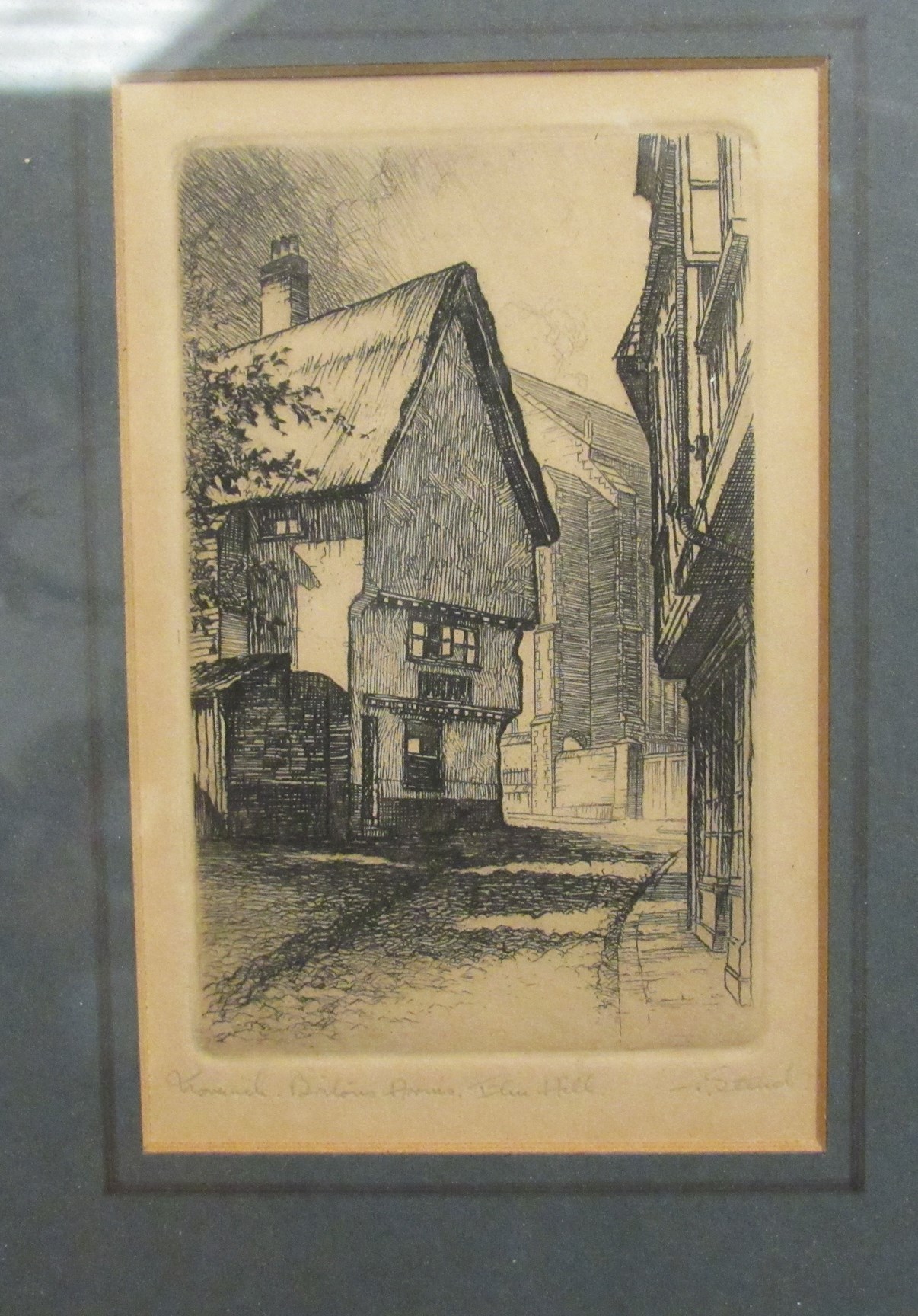 An etching and a print depicting Briton Arms Elm Hill, Norwich, one by Stead, - Image 2 of 2