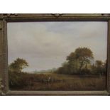 JACK PULFER: A pair of oils on canvas of autumnal marshland country scenes, gilt framed,