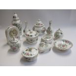 Quantity of Aynsley Pembroke ceramics including lidded pots and vases (12)