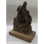 A religious carved wood sculpture,