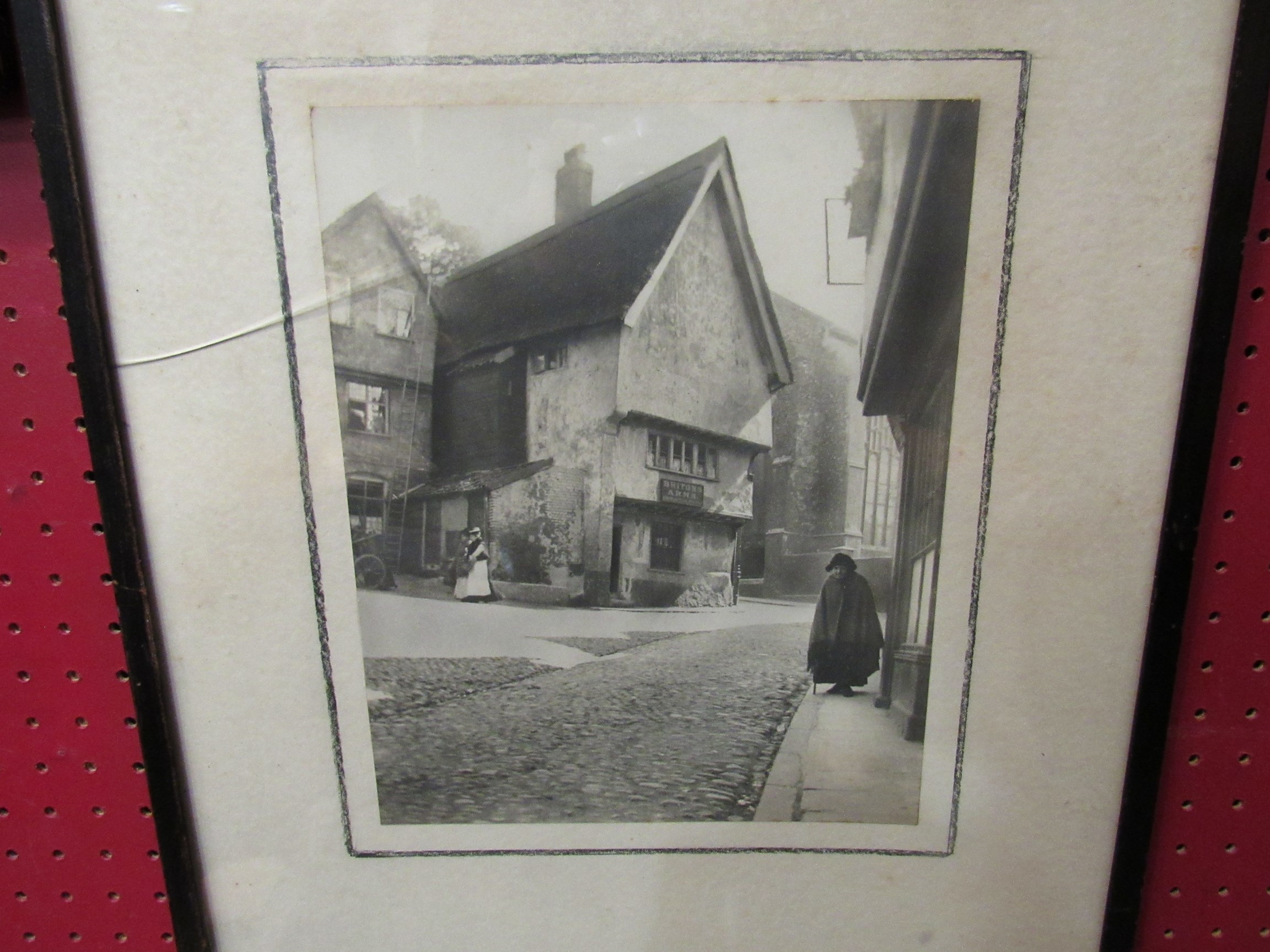 Two framed and glazed photographs of Elm Hill, Norwich through the ages, - Image 2 of 2