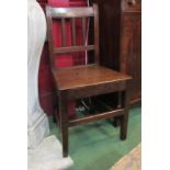 A George III Welsh oak chair,