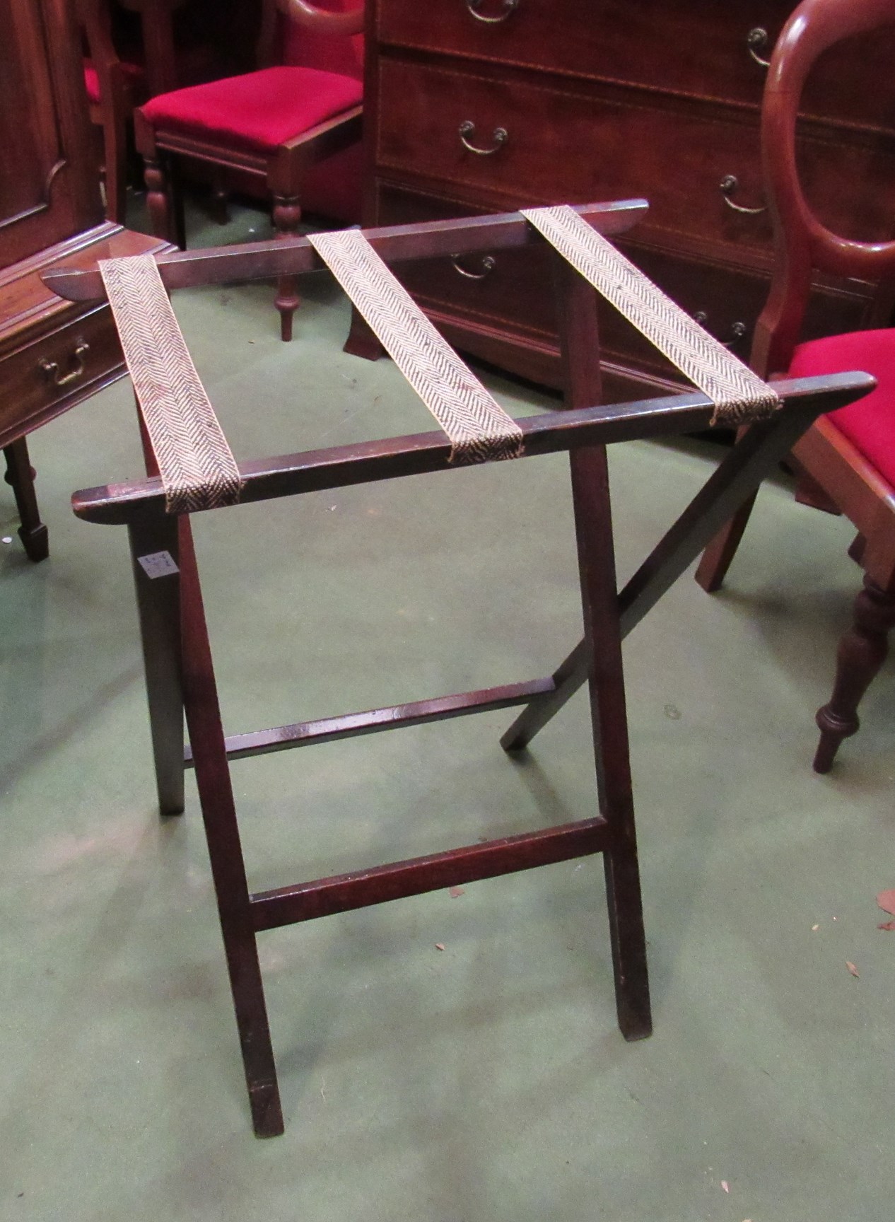 A 19th Century butlers tray with collapsible stand - Image 2 of 2