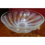 A Rene Lalique opalescent bowl, 8cm tall x 20.