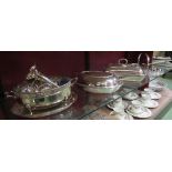 A quantity of silver plated wares