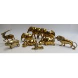 Mixed brass animals,