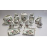 13 pieces of Aynsley Pembroke ceramics including biscuit barrel, owl,