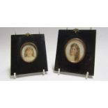 Two Edwardian miniature portraits 5.