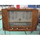 A 1940's Pye Fenman II walnut cased radio