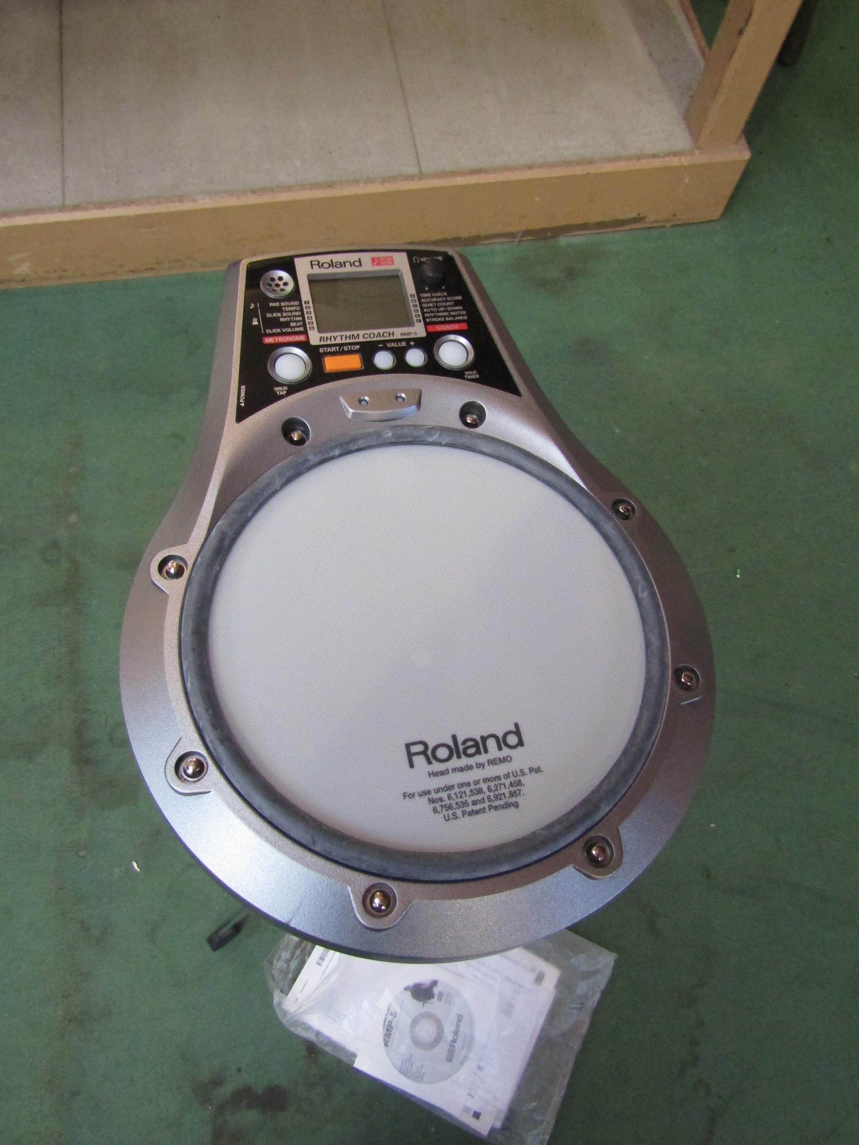 A Roland RMP-5 Rhythm Coach electronic drum pad on stand - Image 2 of 2