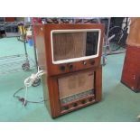 Two Pye wooden cased radios