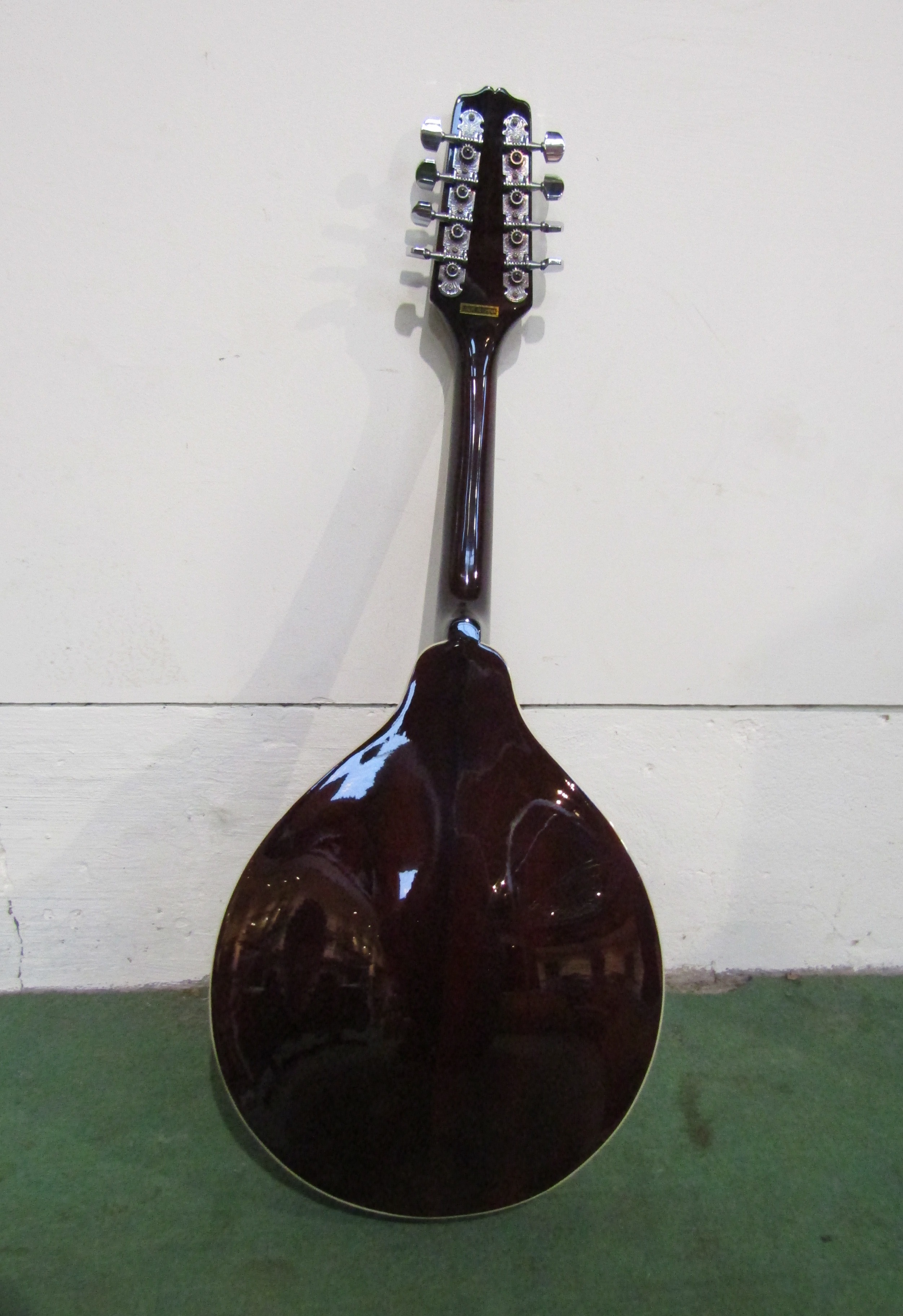 A Countryman mandolin of teardrop form, sunburst body with pickup and tortoiseshell pickguard, - Image 3 of 3