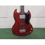 WITHDRAWN: A Gibson EB-0 SG form electric bass guitar dating to 1964, cherry red body,